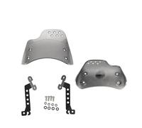 Parabrezza Per Moto Protezione Per Parabrezza Deflettore Per Scrambler Parabrezza Moto(GRAY)