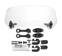 Spoiler Parabrezza Moto Deflettore per Moto Universale Cupolino Del Motociclo Deflettore Aria Parabrezza Spoiler Deflettore Regolabile Parabrezza del Vento Cupolino Spoiler Parabrezza (Trasparente)