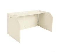 Parabrezza pieghevole in quattro pezzi per stufe portatili, ideale per campeggio, picnic, gite in spiaggia e cucina in giardino con venti variabili (bianco)