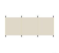 Parabrezza portatile per esterni, per campeggio, barbecue, picnic, tessuto Oxford 210D, picchetti di ancoraggio, leggero, antivento, barriera pieghevole, verde, giallo, bianco, 250 x 70 cm (senza palo