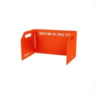 Parabrezza portatile pieghevole con design in acciaio antivento, adatto per stufe a gas per migliorare l'efficienza di cottura in ambienti esterni e campeggio (arancione)