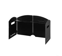 Parabrezza portatile pieghevole per stufa a gas, per uso esterno, pannelli metallici regolabili progettati per proteggere la fiamma del bruciatore dal vento e migliorare l'efficienza del carburante (4