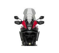 Puig 22021H Cupolino Touring alto e aerodinamico in acrilico CN da 4 mm con profilo arrotondato, zona superiore piatta e deflettori che migliorano la protezione, Fumé