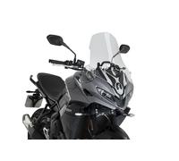 Puig 22521W Cupolino Touring, parabrezza in acrilico da 4 mm con design aerodinamico, bordi arrotondati, protezione UV, omologazione TÜV e montaggio semplice senza meccanico, Trasparente