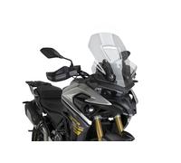 Puig 22251W Cupolino Touring alto e aerodinamico in acrilico CN da 4 mm con profilo arrotondato, zona superiore piatta e deflettori che migliorano la protezione, Trasparente