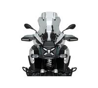 Puig 22288H Cupolino Touring Plus con visiera alta e aerodinamica in acrilico ad alto impatto con visiera regolabile che migliora protezione e comfort nei lunghi viaggi, Fumé