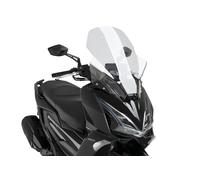 Puig 22697W Parabrezza V-Tech Line Touring aerodinamico in PMMA con design angoloso per massima protezione dal vento e comfort di guida, Trasparente