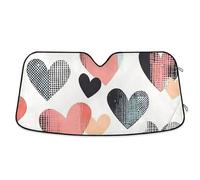 Parabrezza riflettente Sun Cover per auto Protector Solar para carote Colorful Heart Mix