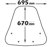 PARABREZZA SPECIFICO TRASPARENTE SYM HD EVO 125 200 2009-2014 ISOTTA CLS2543