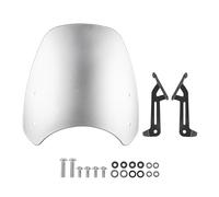 Parabrezza Spoiler Moto Parabrezza Visiera Vento Schermo Deflettore Zanzariera Per Triumph Street Per Twin 900 19-22(D'argento)