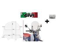 Parabrezza trasparente COMPLETO HONDA Super Cub C 125 2018 2019 2020 2021 GIVI