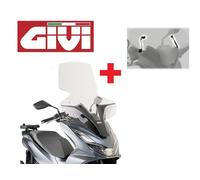 PARABREZZA TRASPARENTE CON KIT MONTAGGIO HONDA PCX 125 2021 2022 2023 2024 GIVI