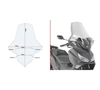 Parabrezza trasparente SYM Joymax Z Z+ Cruisym Joyride 300 senza attacchi Givi