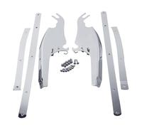 Parabrezza zanzariera Deflettore antivento Per Softail Per Deluxe Fat Boy 2005-2017 Slim FLS 2012-2017 Moto Trasparente PC Parabrezza Deflettore Moto Parabrezza Spoiler(Chrome Bracket)