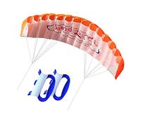 Paracadute da Kitesurf E/Kiteboarding Resistente, 1,4 M, con 30 Metri di Funi di Volo, Arancione