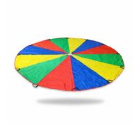 Paracadute Ludico Multicolore Segmentato Telo Arcobaleno con Maniglie Didattico