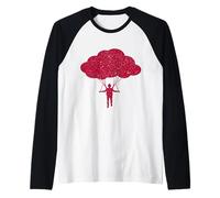Paracadute Nube Skydive Freefall Estetica Maglia con Maniche Raglan