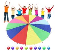 Paracadute per bambini - gioco di diarrea della , attrezzatura da gioco cooperativa paracadute | 6 piedi con 10 palline, cooperative multicolori giocano paracadute per bambini Ginnastica e Geb