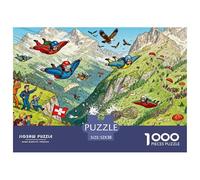 Paracadutismo con tuta volante in montagna Puzzle in Legno Impermeabile DIY Puzzles Da 1000 Pezzi Per Adulti Sfidanti E Rompicapo Giochi Educativi