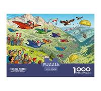 Paracadutismo con tuta volante in montagna Puzzle in Legno Impermeabile DIY Puzzles Da 1000 Pezzi Regali Per Adulti Divertenti Giochi Educativi