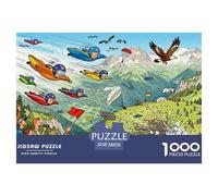 Paracadutismo con tuta volante in montagna Puzzle in Legno Impermeabile DIY Puzzles Da 1000 Pezzi Regali Per Adulti Divertenti Giochi Di Impegnativi