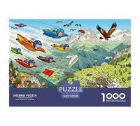 Paracadutismo con tuta volante in montagna Puzzle in Legno Impermeabile Puzzles Da 1000 Pezzi Per Adulti Divertenti Per Decorazioni Domestiche