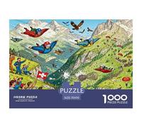 Paracadutismo con tuta volante in montagna Puzzle in Legno Impermeabile Puzzles Da 1000 Pezzi Regali Per Adulti Divertenti Giochi Di Impegnativi