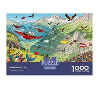 Paracadutismo con tuta volante in montagna Puzzle in Legno Impermeabile Puzzles Da 1000 Pezzi Regali Per Adulti Divertenti Giochi Di Impegnativi