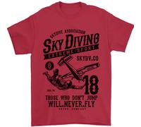 Paracadutismo Extreme SPORTS Caduta Libera Uomo T-Shirt 100% Cotone