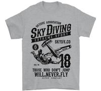 Paracadutismo Extreme SPORTS Caduta Libera Uomo T-Shirt 100% Cotone