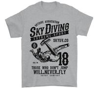 Paracadutismo Extreme SPORTS Caduta Libera Uomo T-Shirt 100% Cotone