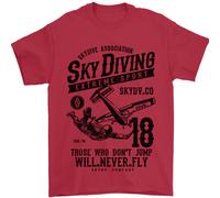Paracadutismo Extreme SPORTS Caduta Libera Uomo T-Shirt 100% Cotone