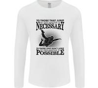 Paracadutismo No Explanation Caduta Libera Divertente Uomo Manica Lunga T-Shirt