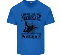 Paracadutismo No Explanation Caduta Libera Divertente Uomo V-Neck Cotone T-Shirt