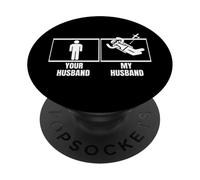 Paracadutismo Tuo Marito Mio Marito Moglie Divertente Skydiver PopSockets PopGrip Adesivo