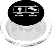 Paracadutismo Tuo Marito Mio Marito Moglie Divertente Skydiver PopSockets PopGrip per MagSafe