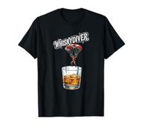Paracadutista Bicchiere da Whisky Gioco di Parole whiskydiver Whisky Maglietta