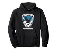 Paracadutista Eagle Heritage Military Veteran Patriot Pride Felpa con Cappuccio