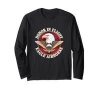 Paracadutista Eagle Heritage Military Veteran Patriot Pride Maglia a Manica
