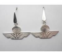 Paracadutisti : Orecchini in Argento 925 con il Simbolo dei Parà - Brevetto