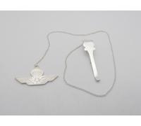 Paracadutisti : Segnalibro in Argento 925 con il simbolo dei Parà - Brevetto