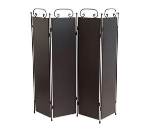 Paracalore completamente realizzato in ferro battuto Dimensioni 110 x0,1 x 106 cm - Peso 12 - 4 Pannelli lavorazione artigianale colore Marrone Marmo marrone