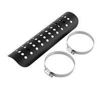 paracalore marmitta universale + Silenziatore per moto Paracalore universale per moto Paracalore per scarico in carbonio Silenziatore per tubo di scarico dritto per moto (nero, argento)(Nero)