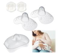 Paracapezzoli In Silicone Copricapezzoli Allattamento Paracapezzoli Allattamento, Proteggono il Capezzolo con Coppette Assorbilatte Monouso per Aiutare le Mamme ad Allattare al Seno (S)