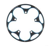 Paracatena in alluminio per bici da strada con diametro di 130 mm, compatibile con pignoni a 50, 54, 56, 60 denti, copertura di sicurezza (56T-60T, blu)