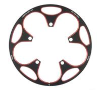 Paracatena in lega di alluminio per bici da strada con diametro del bullone 130BCD e copertura completa per pignoni 50T 54T 56T 60T (56T-60T rosso)