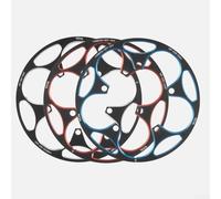 Paracatena in lega di alluminio per bici da strada con diametro del bullone 130BCD e copertura completa per pignoni 50T 54T 56T 60T (56T-60T blu)