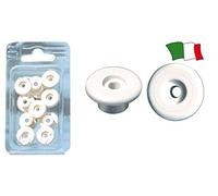PARACHINI shop BOTTONE BIANCO TONDO D 19 MM CONFEZIONE 10 PEZZI ACCESSORI TAPPEZZERIA NAUTICA
