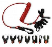 PARACHINI shop Kit 7 Chiavi Chiave di Sicurezza Motore Laccio a Spirale e moschettone