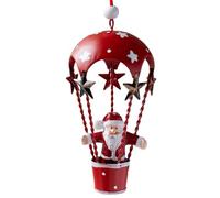 Parachute Santa, Flying Snowman Charm, Whimsical Ornament Pair, 6x6x11cm, Eye-Catching Christmas Decoration, Lightweight Hanging Display Red and White, for Tree Fireplace Window Balcony Party